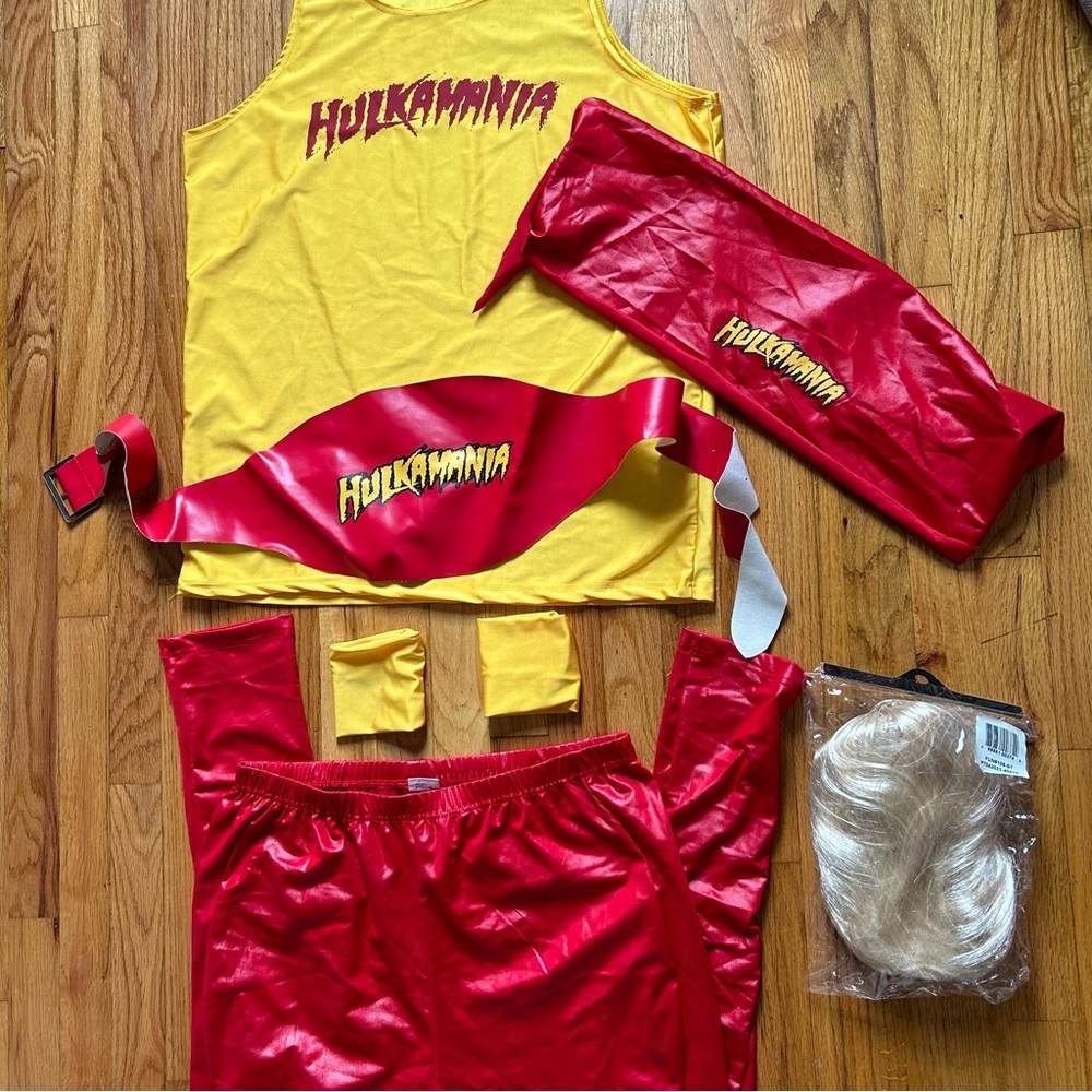 WWE Hulk Hogan Adult Costume Hulk mania Costume Adult Large Unisex